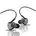 GranVela S50 Sport Earphones Noise Isolating In-Ear Headphones with Memory Wire/Memory Foam and Microphone (Black)