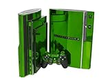 PlayStation 3 Skin (PS3) - NEW - LIME CHROME MIRROR system skins faceplate  ....