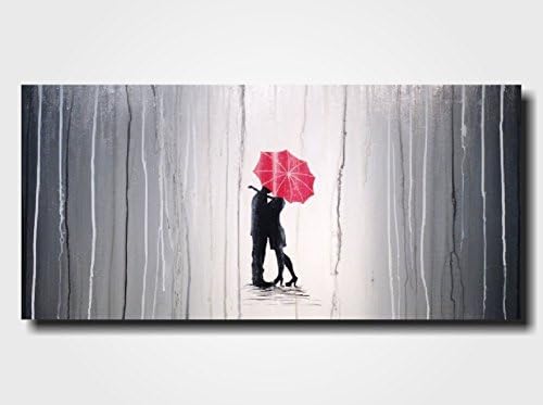 18 x 36 Original Large Abstract painting - FREE US SHIPPING by Artist JMJartstudio- Waiting-Wall art-wall decor - black and white painting