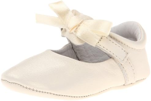 Pazitos Baby Girl's Ballerina (Infant/Toddler) Ivory Pearlized Leather Flat 19 (US 3.5 Infant) M