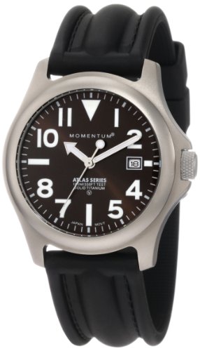 Momentum Men's 1M-SP00C1 Atlas Brown Dial Black SLK Rubber Watch