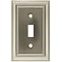 BRAINERD 64209 Architectural Single Toggle Switch Wall Plate / Switch Plate / Cover satin nickel