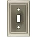 BRAINERD 64209 Architectural Single Toggle Switch Wall Plate / Switch Plate / Cover satin nickel