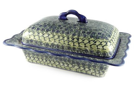 Polish Pottery Shannon Large Casserole with Lid