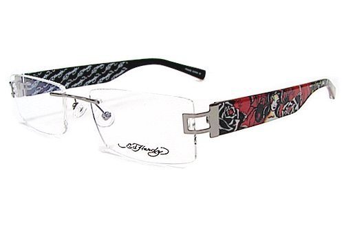 Ed Hardy Lites EHL809 Eyeglasses EHL 809 Red/Gunmetal GUN Frames