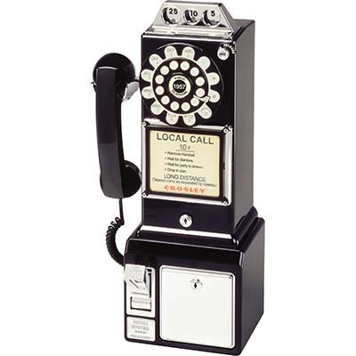 Crosley CR56 1950's Pay Phone -Black