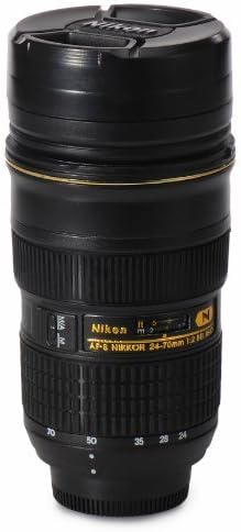 Claybox Nikon 24-70mm f/2.8G 14.5-Ounce 1:1 DSLR Camera Lens Coffee Tea Mug, Stainless Steel Interior, Plastic Exterior, Garden, Lawn, Maintenance