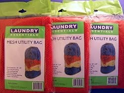 Mesh Utility Red Laundry Bags 36" x 24" -THREE PACKS