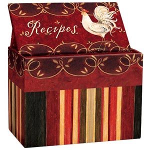 Camborne Rooster Recipe Card Box