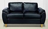 Amelia, 2 Seater, Black Leather Sofa Luxury Leather Sofas