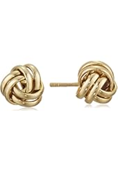Sterling Silver Thick Love Knot Post Earrings