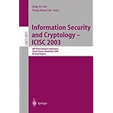 information security and cryptology icisc 2003 6th international conference seoul korea november 27 28