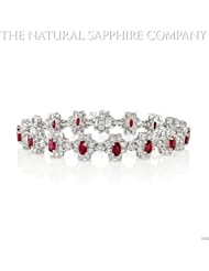 Total weight of 3.50ct. Natural Ruby Bracelet with Diamond 6.00ct. total.