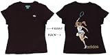 ADIDAS 'Tennis Player' black women's t-shirt
