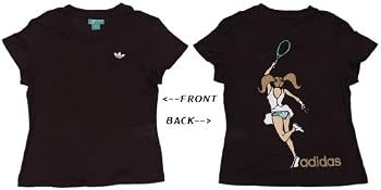 ADIDAS 'Tennis Player' black women's t-shirt