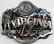 Virginia State 3-D Enamel Pewter Belt Buckle
