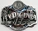 Virginia State 3-D Enamel Pewter Belt Buckle