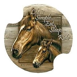 Handsome Pair Life Is Simple Carsters, Coasters For Your Car