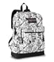 JanSport Right Pack (White/Black/Graffiti)