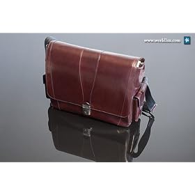 Buy Bosca Old Leather Messenger Briefcase - Dark Brown 814-58 by Bosca