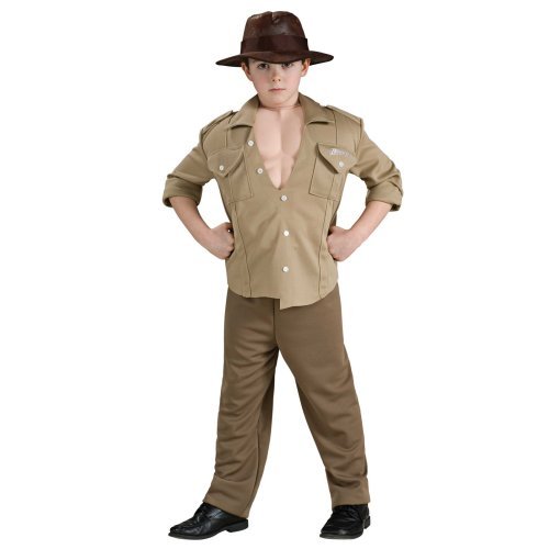  Indiana Jones Deluxe Muscle Chest Indiana Child Costume Child (Large)