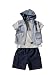 Minibasix Boy Short & Hooded Vest Set