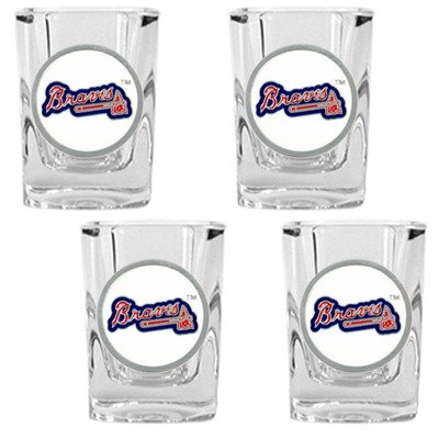 Atlanta Braves 4 Piece Square Shot Glass Set