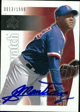 Anastacio Martinez Autographed/Hand Signed Baseball Card (Boston Red Sox) 2002 Upper Deck SP Authent