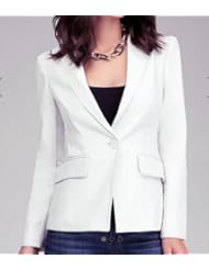 bebe Luxurious Leather Long Sleeve Blazer - SIZE XS