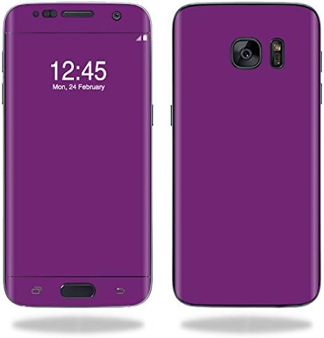 MightySkins Protective Vinyl Skin Decal for Samsung Galaxy S7 Edge wrap cover sticker skins Solid Purple