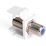 LEVITON 41084-FWF QuickPort Nickel-Plated F-Type Adapter, White