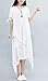 FEESON Womens Cotton Short Sleeve Two Piece Linen Casual Split Hem Baggy Long Dress