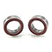 5x8x2.5mm Precision Hybrid Ceramic Ball Bearings Red Rubber Seals (2)