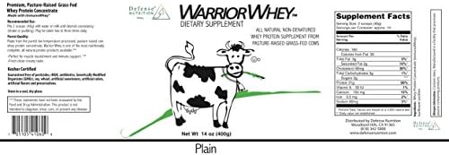 Defense Nutrition - One Month Supply (3 Units) - Warrior Whey Protein - Plain