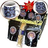 IMAGE OF Lee Hiller Designs Kaleidoscope - Kaleidoscope Indian Blanket French Blue Brown - Coffee Gift Baskets - Coffee Gift Basket