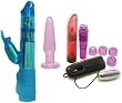 Tantrica Phthalate Free Blue 7 Function Bunny Rabbit Vibrator Pearl Adult Anal Sex Toy Kit