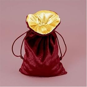 Rune/tarot Bag: Red and Gold Velvet Bag