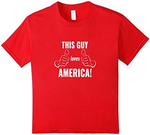 Kids This Guy Loves America Thumbs Up t-shirt 4 Red