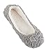 MIXIN Women's Ballerina Plush Soft Sole Indoor Slippers