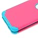 iPhone 6 Case, Lumsing Hard&Soft Rubber High Impact 2-Piece Double Layer Armor Hybrid Defender Case Protective Cover Protection for Apple iPhone 6 (4.7 inch Screen) with Screen Protector (Rose Red/Light Blue)
