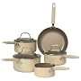 Prestige Country Kitchen Cookware Saucepan Set, Almond, 5 Piece