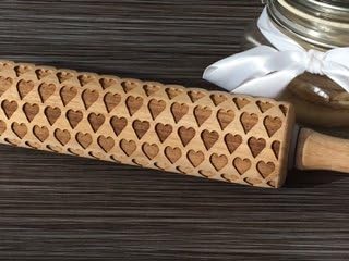 Rolling Pin: Small Hearts