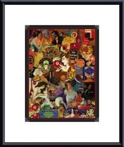Art Deco Beauty by Eureka Lake Studios 11.00X17.00 Framed with Black Metal Frame