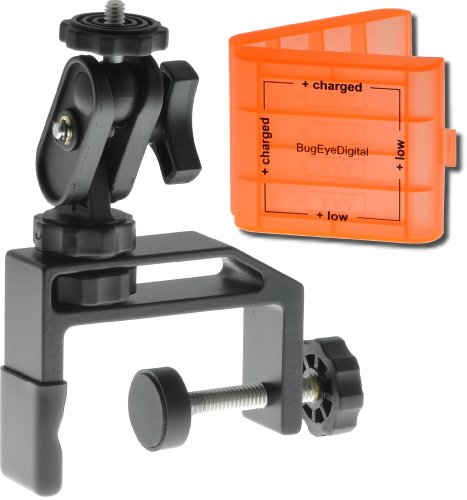 VersatileClamp 2.5 (more versatile than a tripod) for mounting Cameras, Camcorders, Spotting Scopes & Binoculars (plus one 4 AA / AAA battery case) [#1]