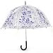 Blue Classic Clear Bubble Stick Umbrella