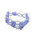 Light Sapphire Faceted Crystals Small Beads Flower Bracelet Stretchable Stylish