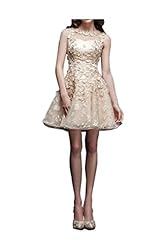 Scoop Neck Sleeveless Applique Lace Floral Print Homecoming Dress/Party Dress 