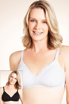 2 Pack Per Una Post Surgery Modal Blend Lace Padded Bra