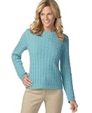 Karen Scott Crew-Neck Cable Sweater