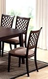 Set of 2 Contemporary Espresso Finish Dining Chairs